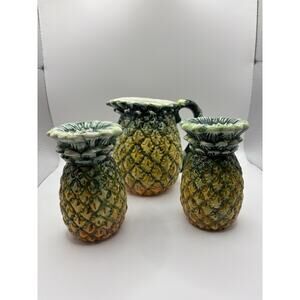 Pineapple Salt and Pepper Shaker and Creamer Set